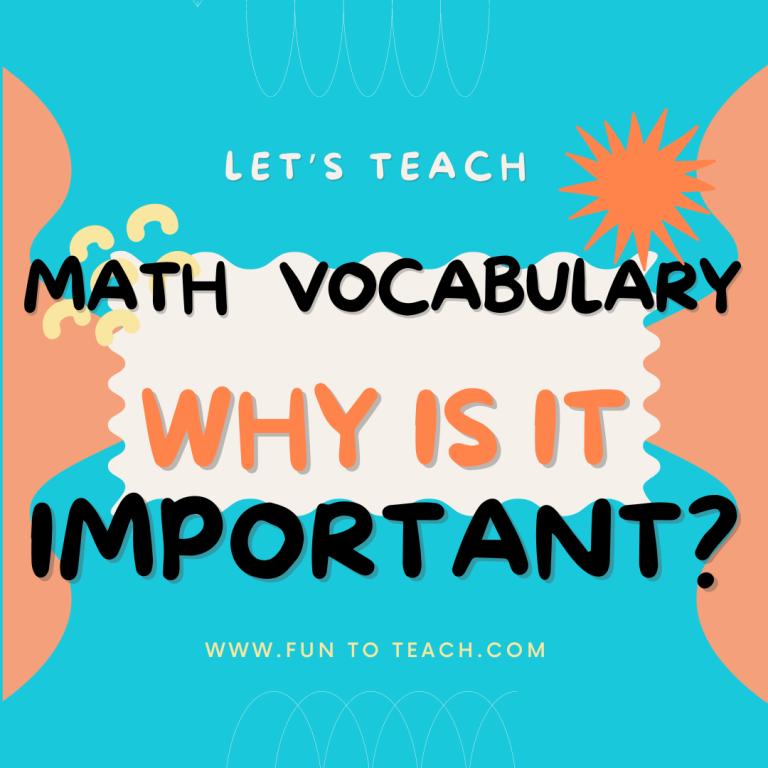 Math Vocabulary - why. is it important?