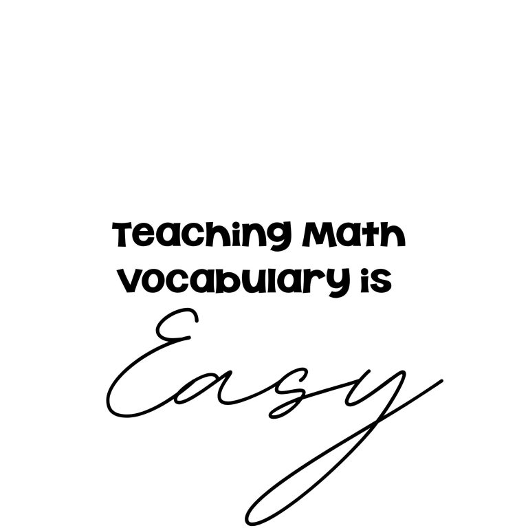 Teaching math vocabulay