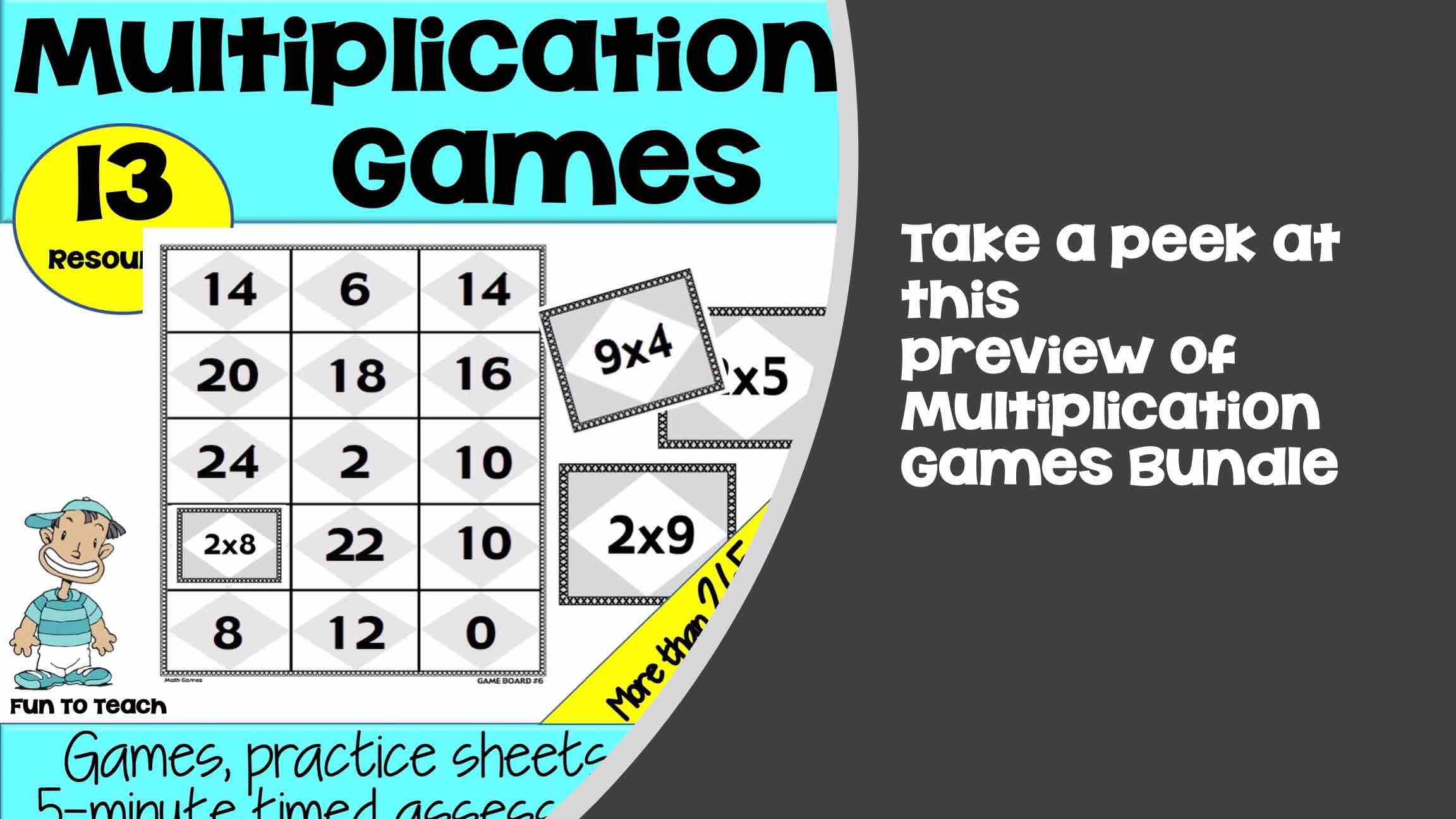 Multiplication Fact Fluency Games Bundle - preview